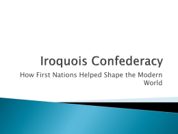 Iroquois Confederacy - Winston Knoll Collegiate