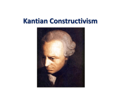 Kantian Constructivism - College of the Redwoods
