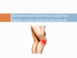 Health and weight loss beliefs in patients with knee