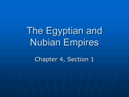 The Egyptian and Nubian Empires