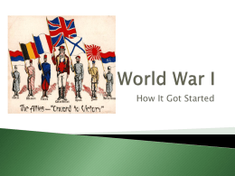 World War I Alliances
