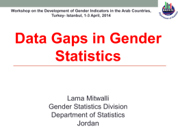 Lama MitwalliGender Statistics Division Department of