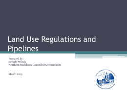 Land Use Regulations and Pipelines