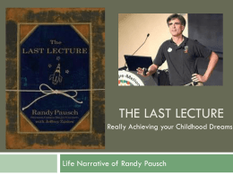 The last lecture - Indian Institute of Technology Guwahati