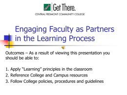 Getting Started - Central Piedmont Community College