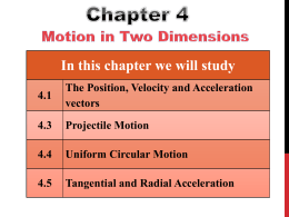 PROJECTILE MOTION Chapter 1.4