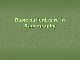Basic patient care in Radiography
