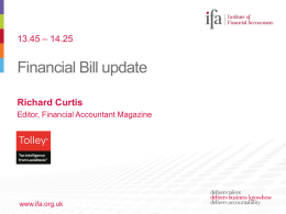 Financial Bill update