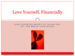 Love Yourself, Financially