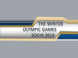 The winter olympyc games sochi 2014