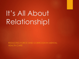 It’s All About Relationship! - NAMI: National Alliance