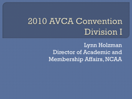 2010 AVCA Convention Division I
