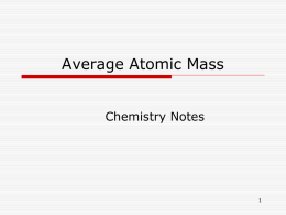 Formula to calculate avg atomic mass