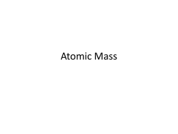 Atomic Mass - Mayfield High School