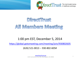 DirectTrust All Members Meeting
