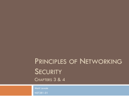 Chapter 3: Operational and Organizational Security
