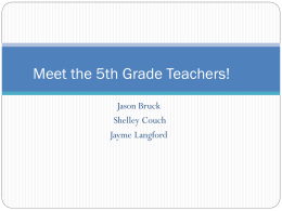 Meet the 5th Grade Teachers!