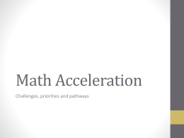 Math Acceleration