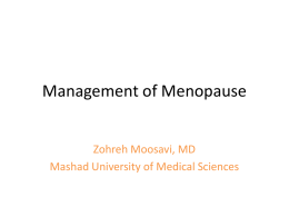 Menopause Seminar 1
