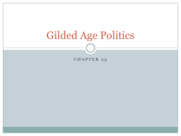 Gilded Age Politics - Thomasville High School