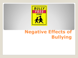 Negative Effects of Bullying