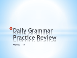 Daily Grammar Practice Review - Home