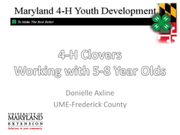4-H Clovers Working with the 5