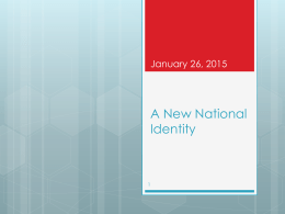 A New National Identity