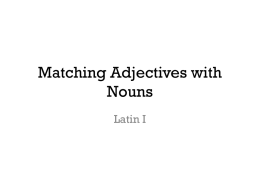 Matching Adjectives with Nouns