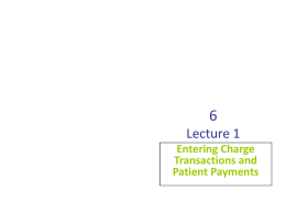 6 Lecture 1