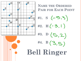 Name the Ordered Pair for Each Point #1. S #2. H #3. D #4. B