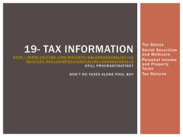 19- Tax Information