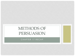 Methods of persuasion