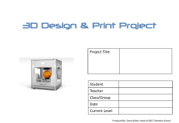 MP3 Design Project - 3D Printing Education Resources