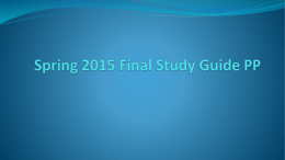 Spring 2015 Final Study Guide PP