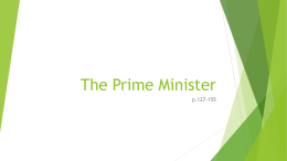 The Prime Minister - St. John's High School