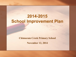 2014-2015 School Improvement Plan