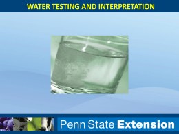 Water Testing Near Gas Drilling