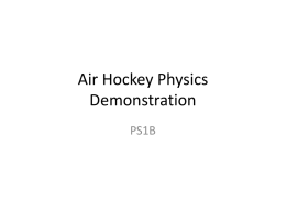 Air Hockey Physics Demonstration