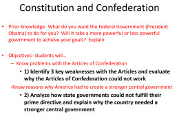 Constitution and Confederation