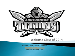 Welcome Lakeshore High Titans