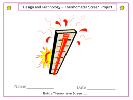 Design and Technology – Rain Gauge Project