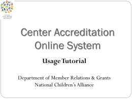 Chapter Accreditation Online System