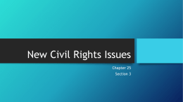 New Civil Rights Issues