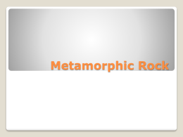 Metamorphic Rock - Nova Scotia Department of Education