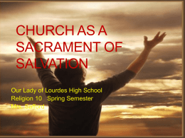 Church as a Sacrament of Salvation