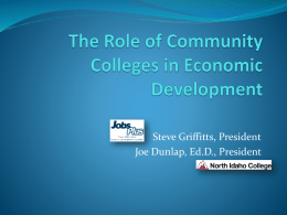 The Role of Community Colleges in Economic Success