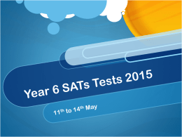 Year 6 SATs Tests 2013