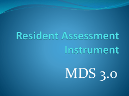 Resident Assessment Instrument