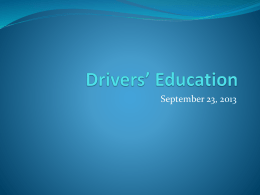 Drivers’ Education